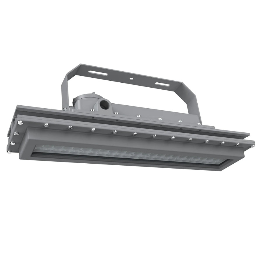60W Linear Explosion Proof LED Light, 7,800 Lumens, 5000K Daylight, Class I Division 2, IP66 Waterproof, 120-277V, Mean Well Driver, UL cUL DLC Listed, Hazardous Location Industrial Linear Fixture