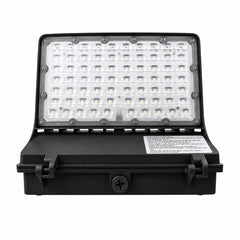 Front view of the Selectable LED Full Cutoff Wall Pack with adjustable 20W, 40W, 60W, and 80W wattage, selectable 3000K, 4000K, 5000K CCT, built-in dusk-to-dawn photocell, and up to 10,400 lumens.