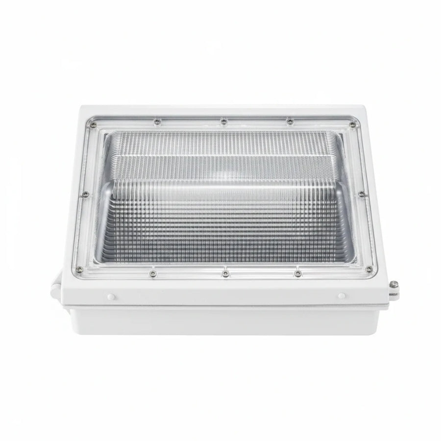 60W/80W/100W/120W LED White Wall Pack | Power & CCT Selectable | 7,800-15,600 Lumens | Photocell | 120-277V | DLC