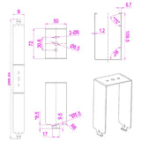 Surface Mounting Bracket for LED Linear High Bay Lights, 2-Pack, Heavy-Duty Ceiling Mount Brackets for Commercial & Industrial Lighting Fixtures