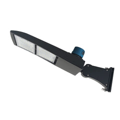 300W LED Parking Lot Light with Photocell | 42,000 Lumens | 5000K Daylight White | 120-277V | Type III/Type V | DLC Premium | White Housing